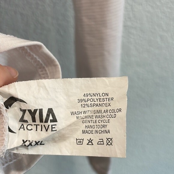 Zyia Active White V Back Vibe T Size XXXL - Picture 5 of 8